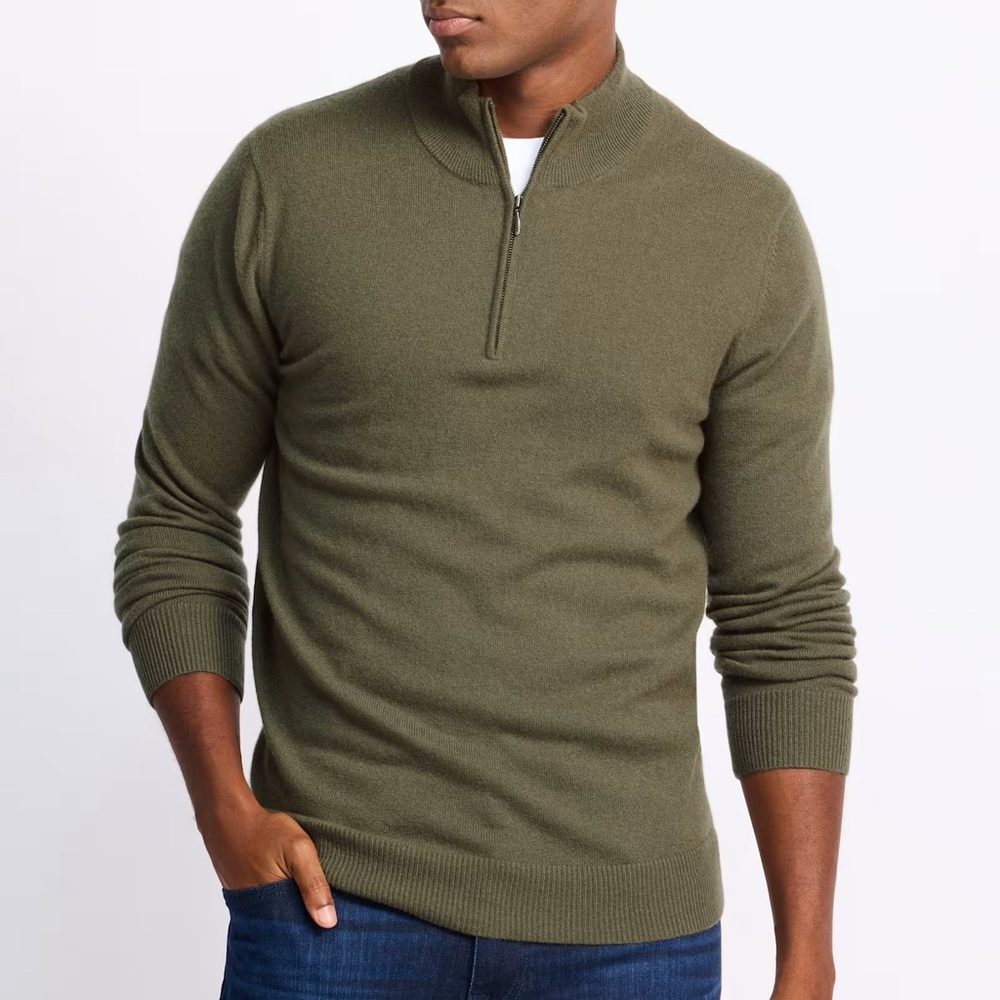 The Commoners 100% Cashmere 1/4 Zip - XL